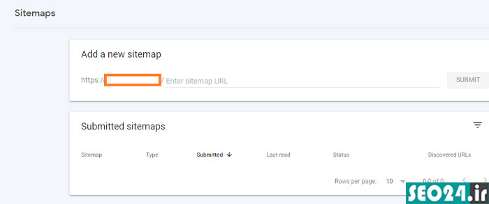 بخش Sitemaps