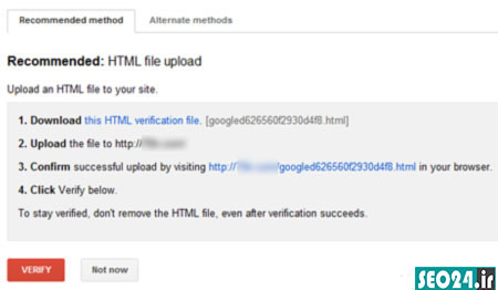ثبت سایت در Google Webmaster Tools